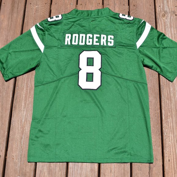 New!! Aaron Rodgers New York Jets Green Football Jersey Adult Men's Small - Picture 1 of 2